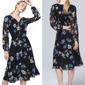 NWOT WHBM Long Sleeve Floral Dress